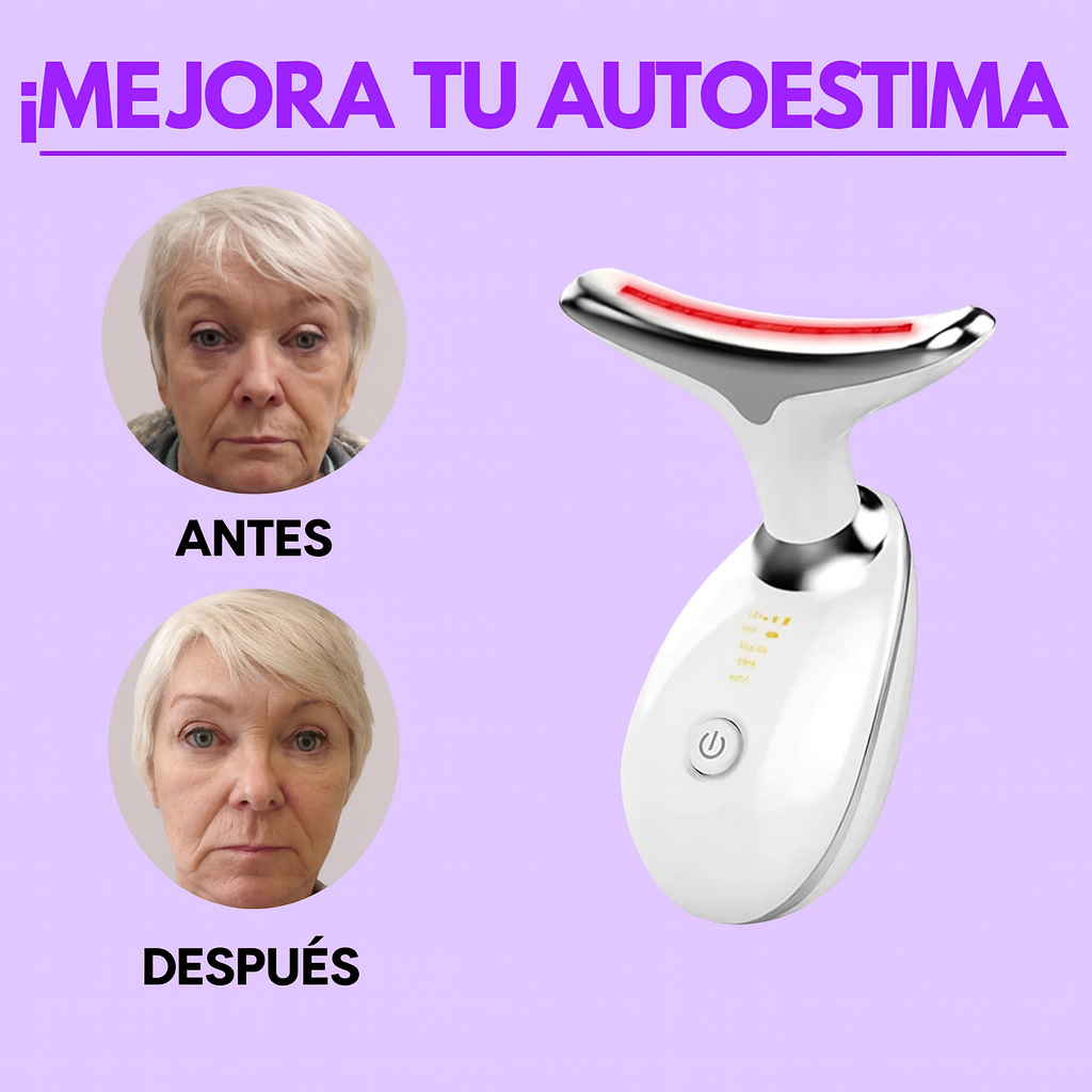 MASAJEADOR FACIAL™ Elimina arrugas, acné y papada 3 EN 1