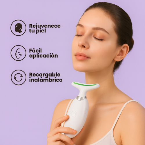 MASAJEADOR FACIAL™ Elimina arrugas, acné y papada 3 EN 1